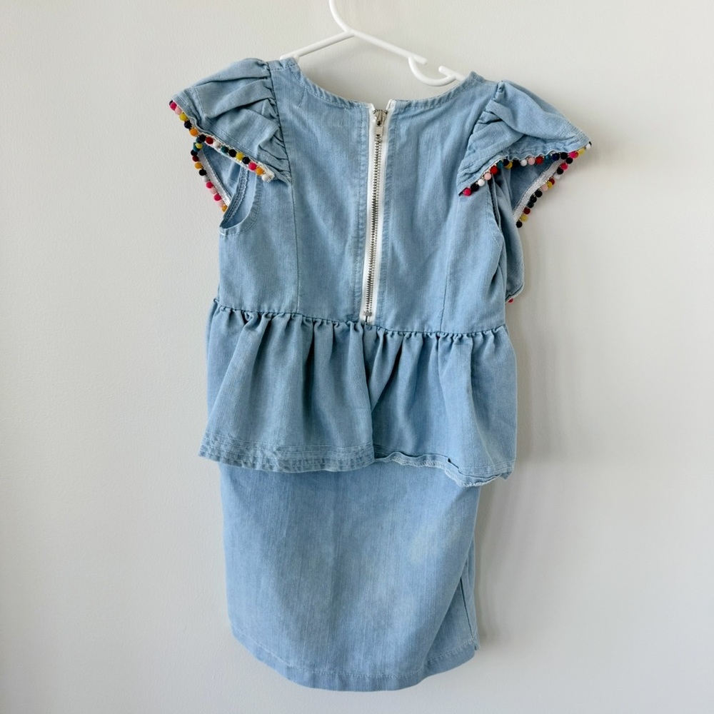 Lola + The Boys Denim Kids Dress - Picture 2 of 5